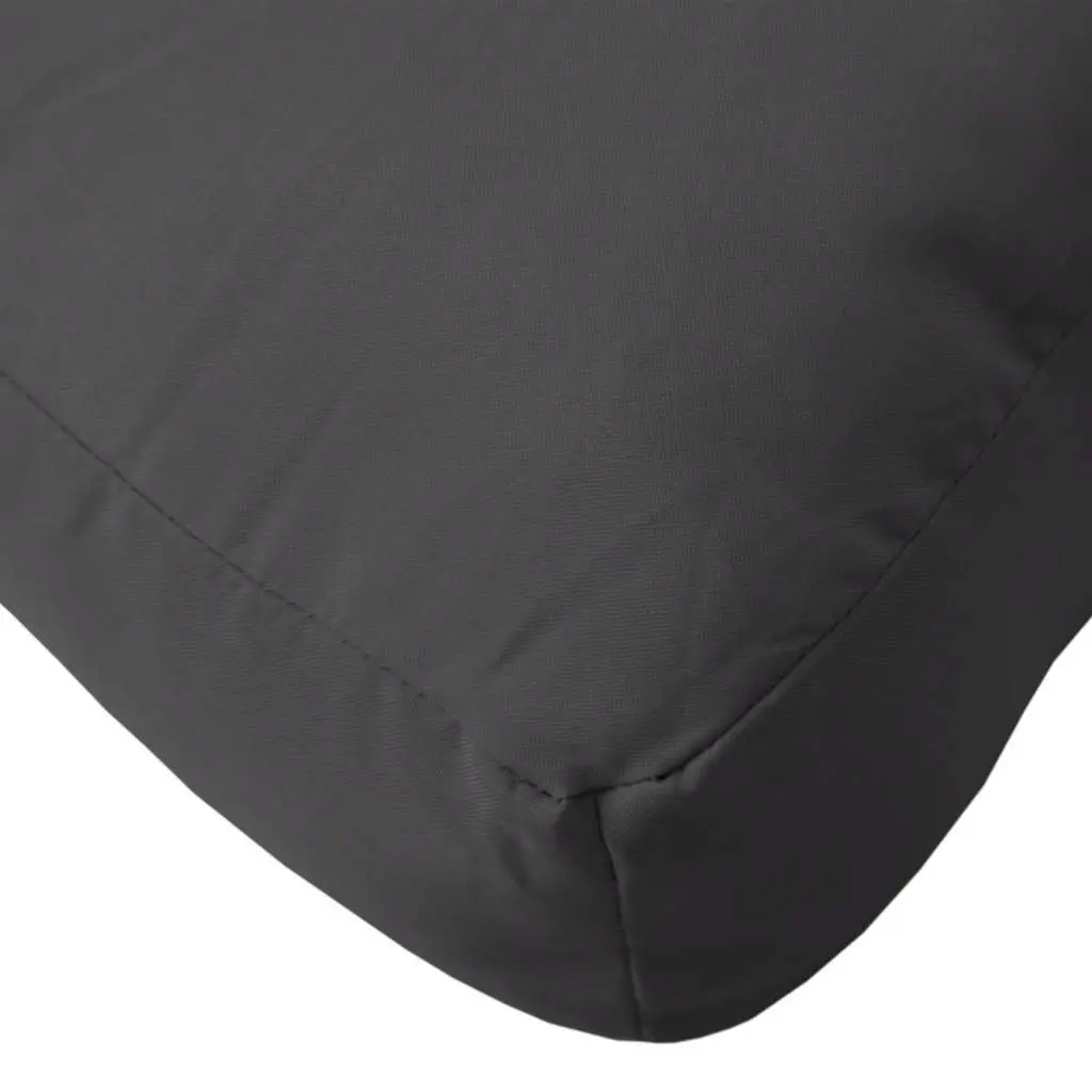 Pallet Cushion Polyester 60x40x12 cm Black Outdoor Garden Sofa Seat Pad