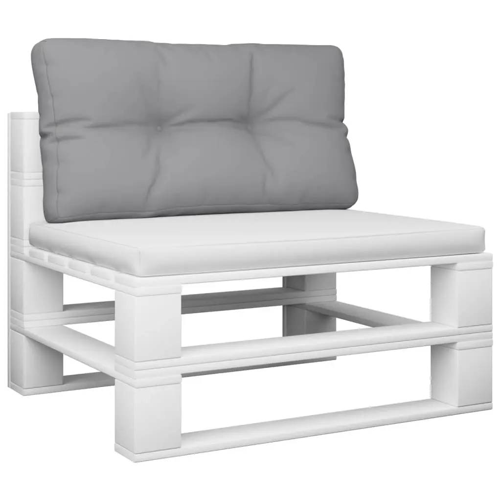 Pallet Cushion Polyester Fabric 70x40x12 cm Grey Outdoor Garden Sofa Seat Pad