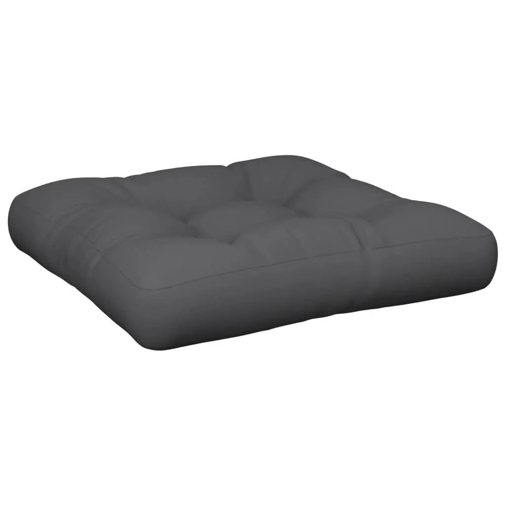 Pallet Seat Pads 2 Piece Anthracite Polyester Fabric Soft Filling Outdoor Garden Furniture