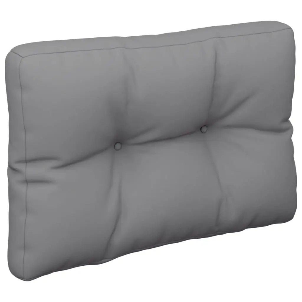 Cushions 2 Piece Grey Soft Polyester Outdoor Indoor Seat Pad Filling