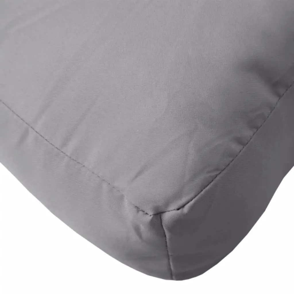 Cushions 2 Piece Grey Soft Polyester Outdoor Indoor Seat Pad Filling