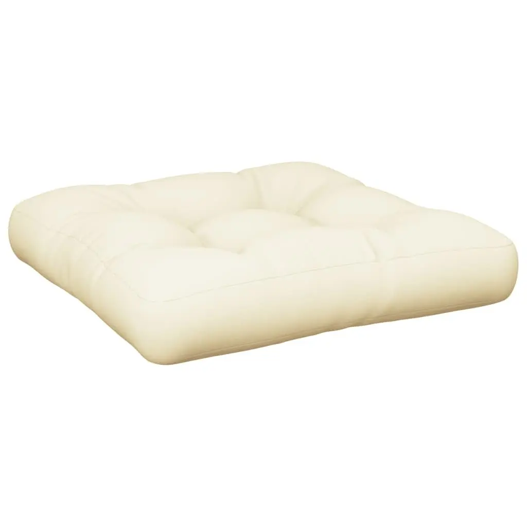 Pallet Cushions Polyester Filling Cream 2 pcs Outdoor Garden Sofa Seat Pad