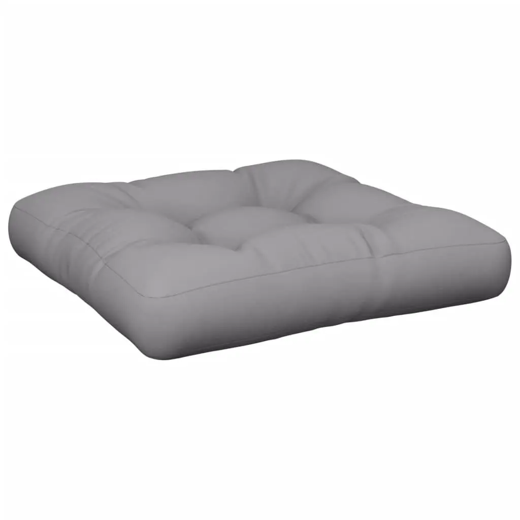 Pallet Cushions Polyester Fabric 2 pcs Grey Outdoor Garden Sofa Seat Pad