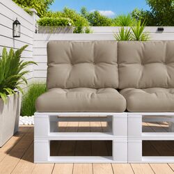 Versatile 2-Pack Taupe Cushions for Garden and Home Use