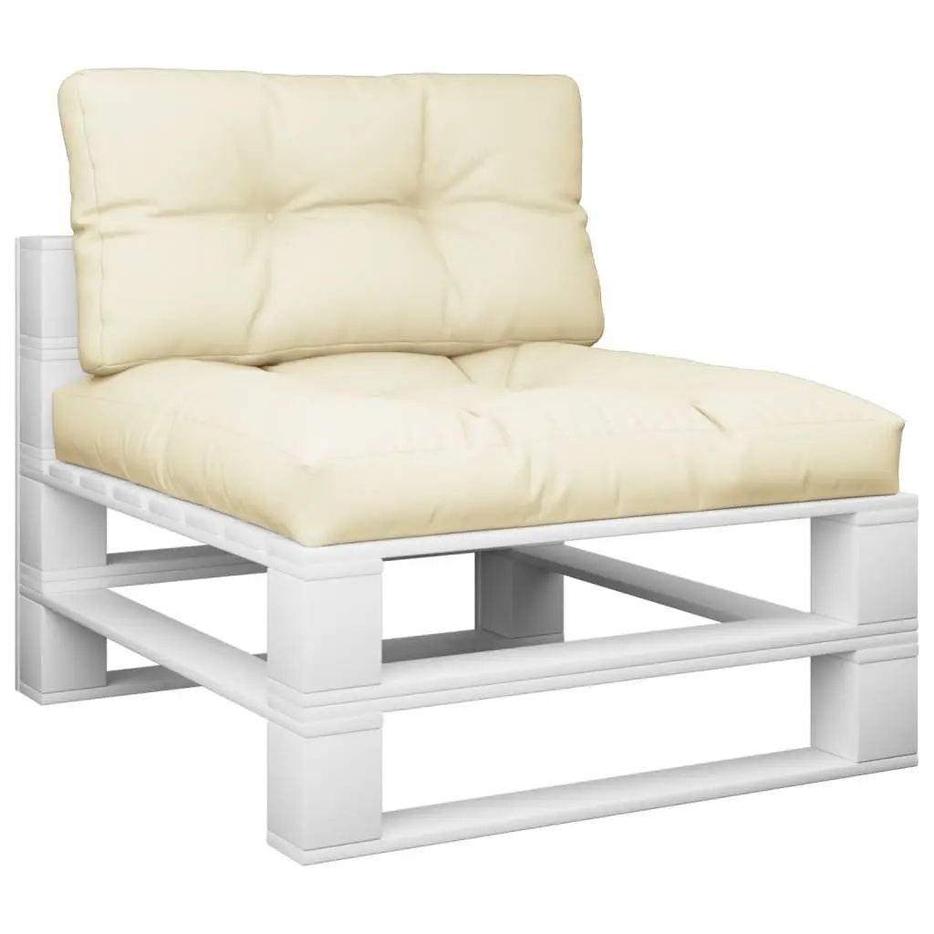 Outdoor Sofa Seat Pad Cushions Cream 2 Piece Durable Polyester Water Resistant