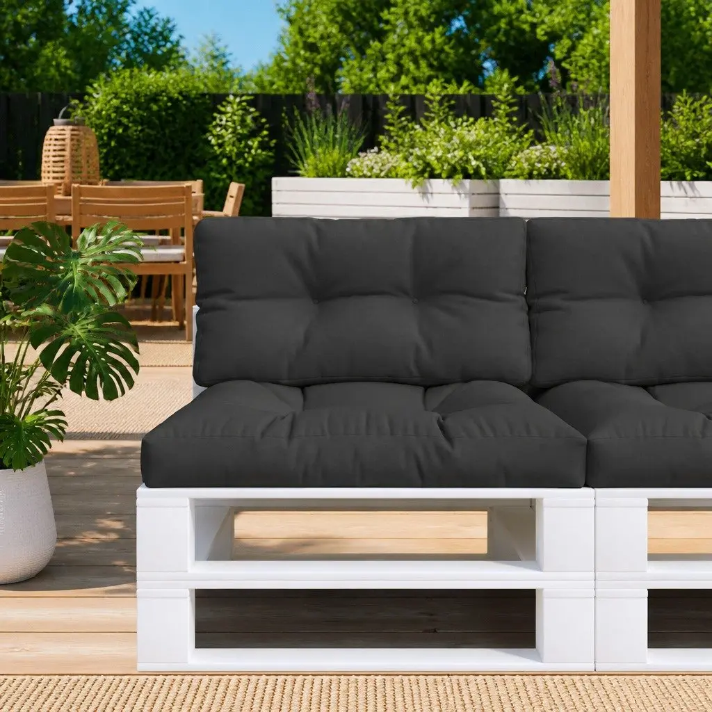 Black Pallet Cushions 2 pcs for Home & Garden