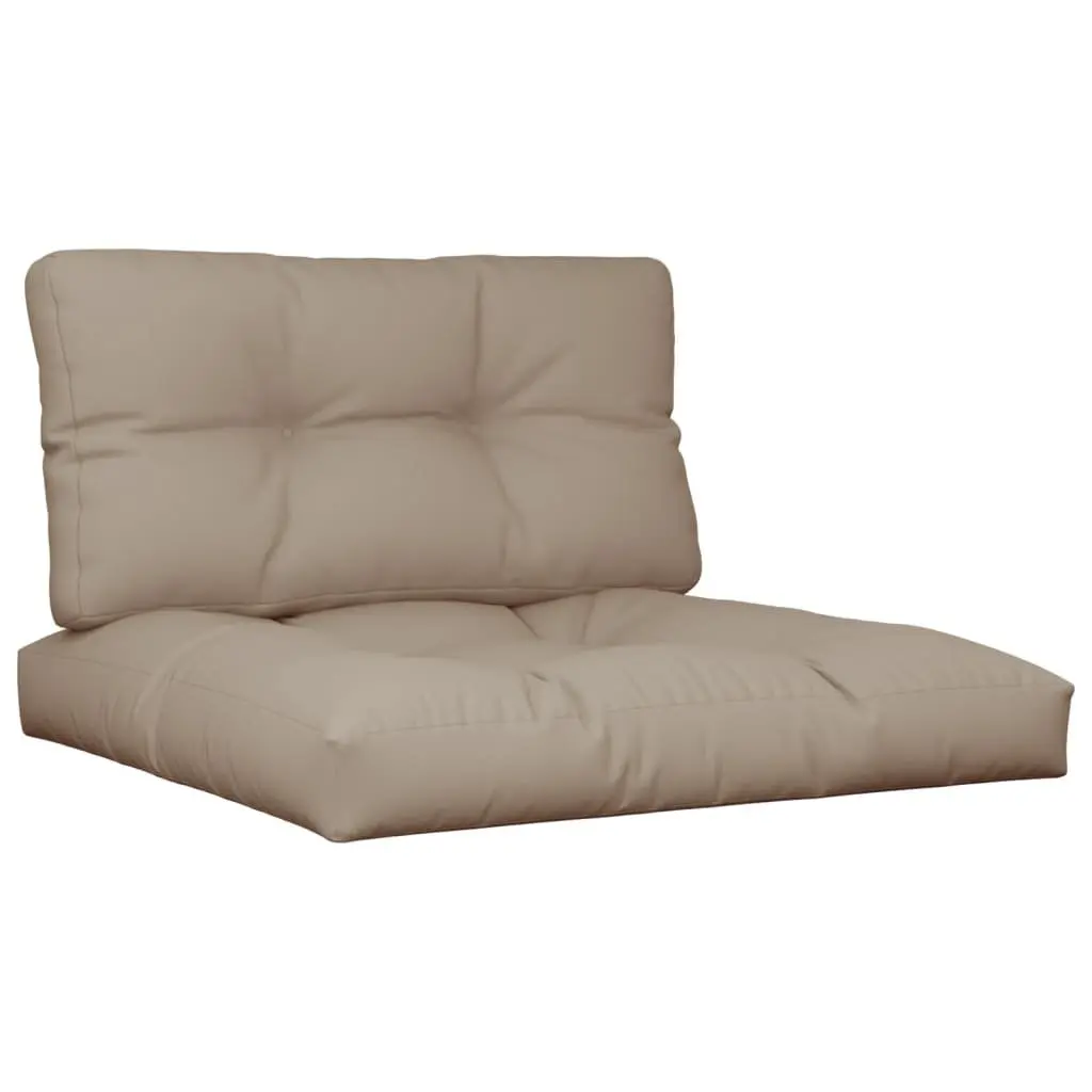 Pallet Cushion Seat Pads 2 Piece Taupe Polyester Fabric Water Resistant Indoor Outdoor Garden Comfort