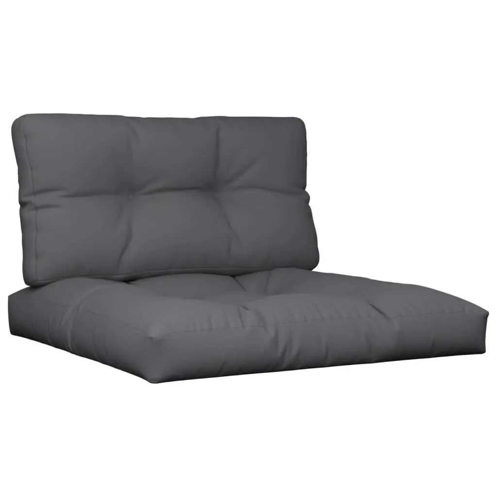 Outdoor Sofa Seat Pad Cushions 2 Piece Anthracite Polyester Fabric Durable Water-Resistant Soft Filling for Garden and Patio Use
