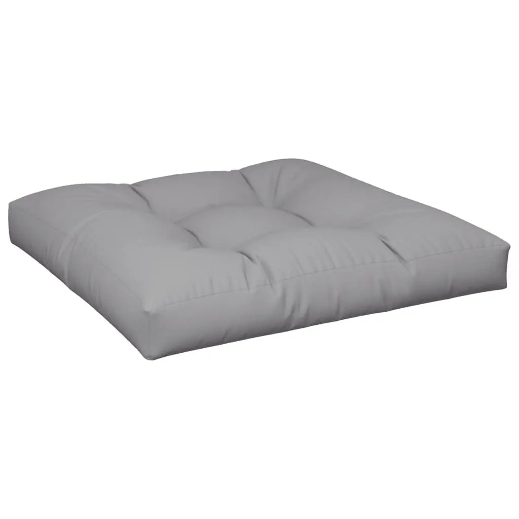 Cushions Set 2 Pieces Grey Polyester Outdoor Indoor Sofa Seat Pad Garden Furniture