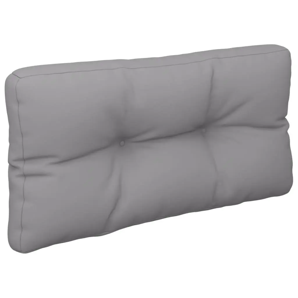 Cushions Set 2 Pieces Grey Polyester Outdoor Indoor Sofa Seat Pad Garden Furniture