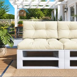Practical Cream Pallet Cushions for Home and Garden