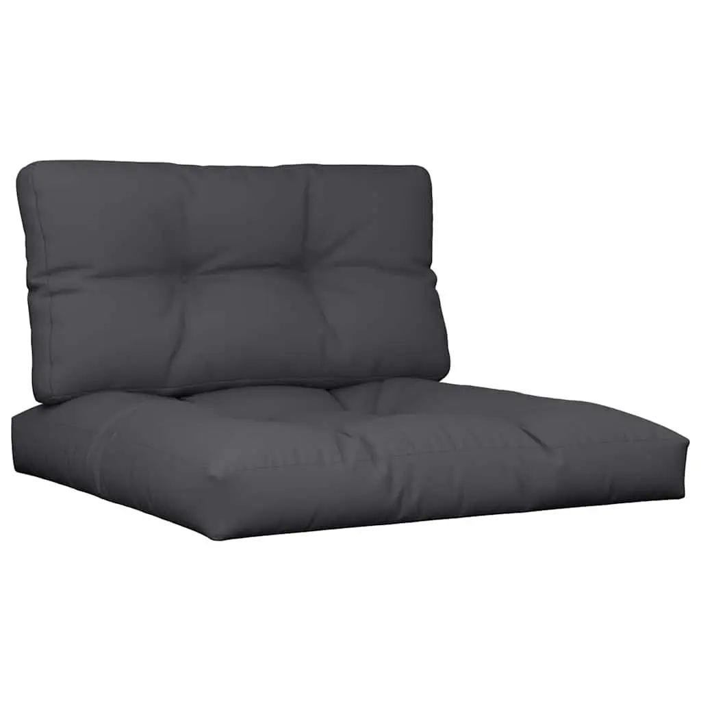 Pallet Cushions Polyester Fabric 2 pcs Black Outdoor Garden Sofa Seat Pad