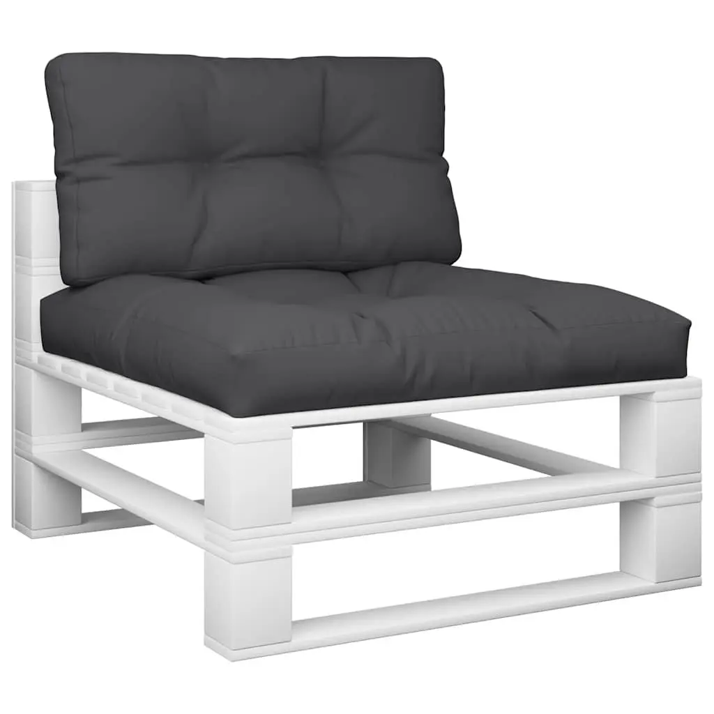 Pallet Cushions Polyester Fabric 2 pcs Black Outdoor Garden Sofa Seat Pad