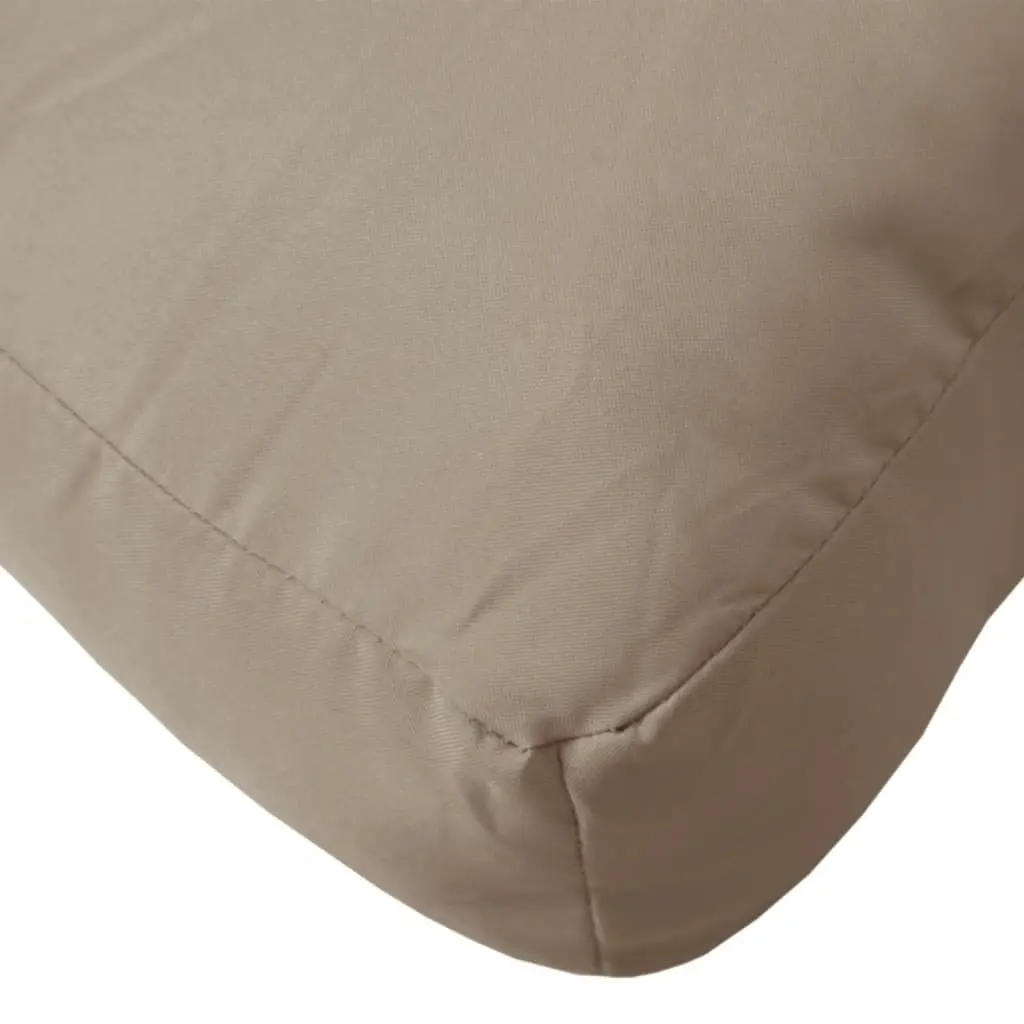 Pallet Cushion Set 2 Pieces Taupe Polyester Outdoor Sofa Seat Pad