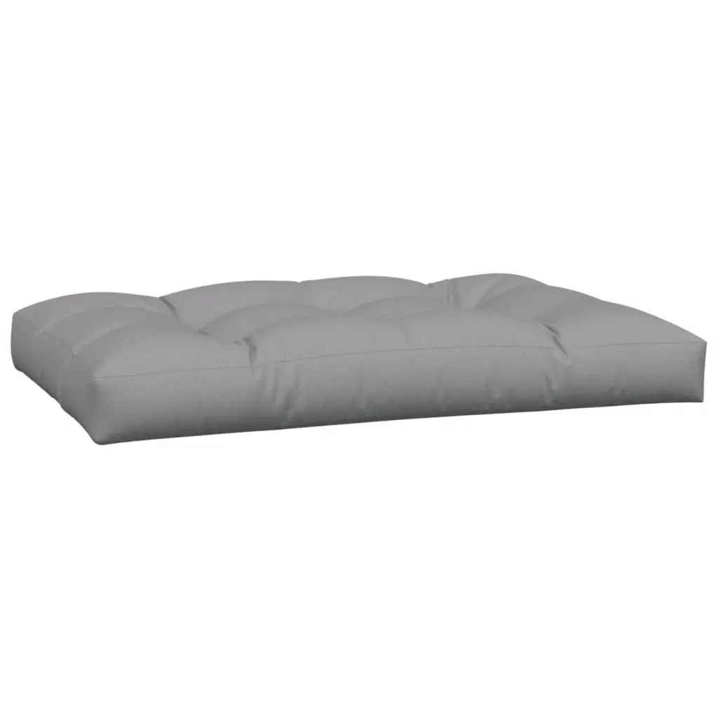 Pallet Cushions Grey Polyester Fabric Soft Filling 2 Pieces Outdoor Indoor Seating Pads