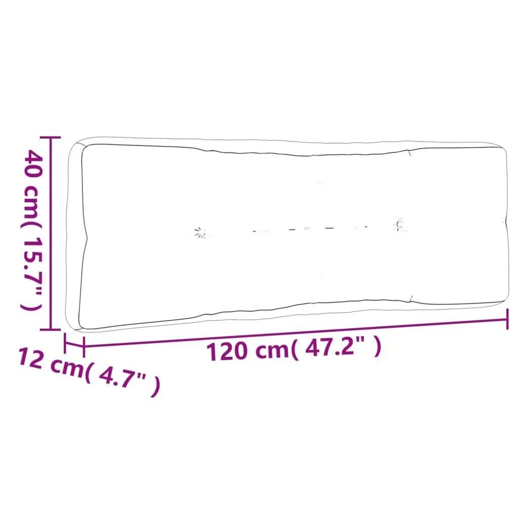 Pallet Cushions Grey Polyester Fabric Soft Filling 2 Pieces Outdoor Indoor Seating Pads