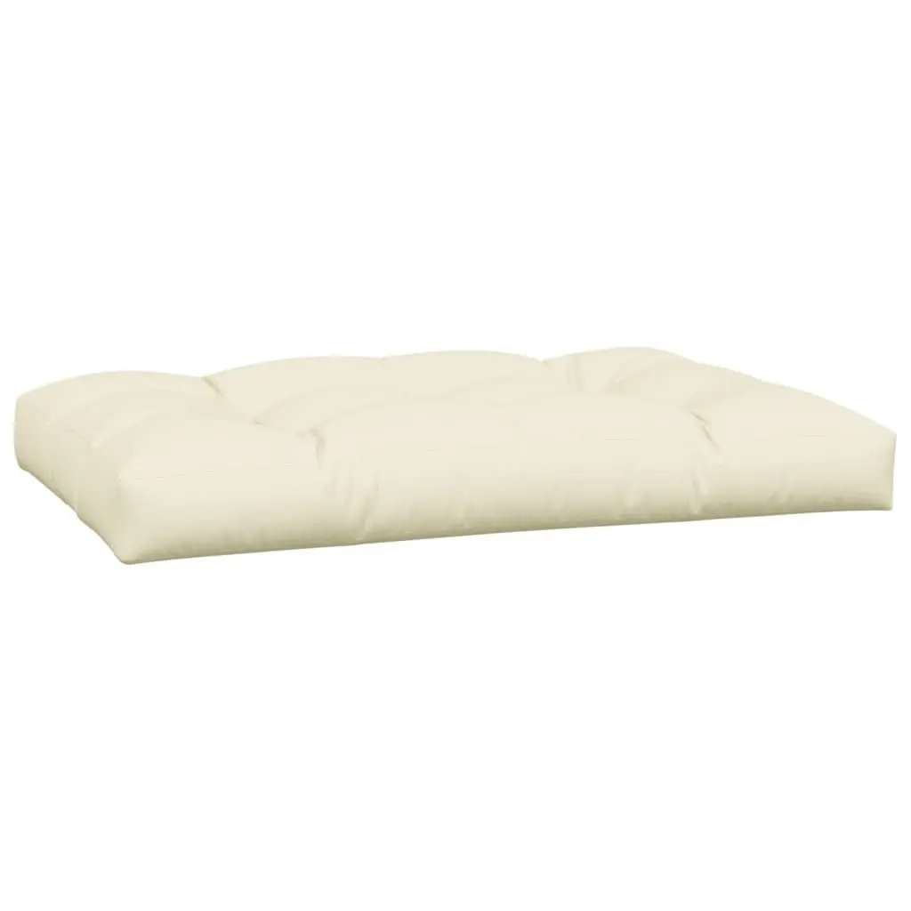 Outdoor Garden Seat Pad Cream Polyester Fabric 2 Piece Pallet Cushions