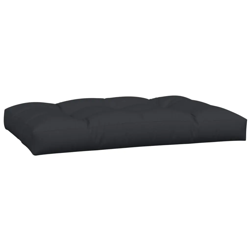 Outdoor Sofa Seat Pad Cushions Set 2 Pieces Black Durable Polyester Soft Filling