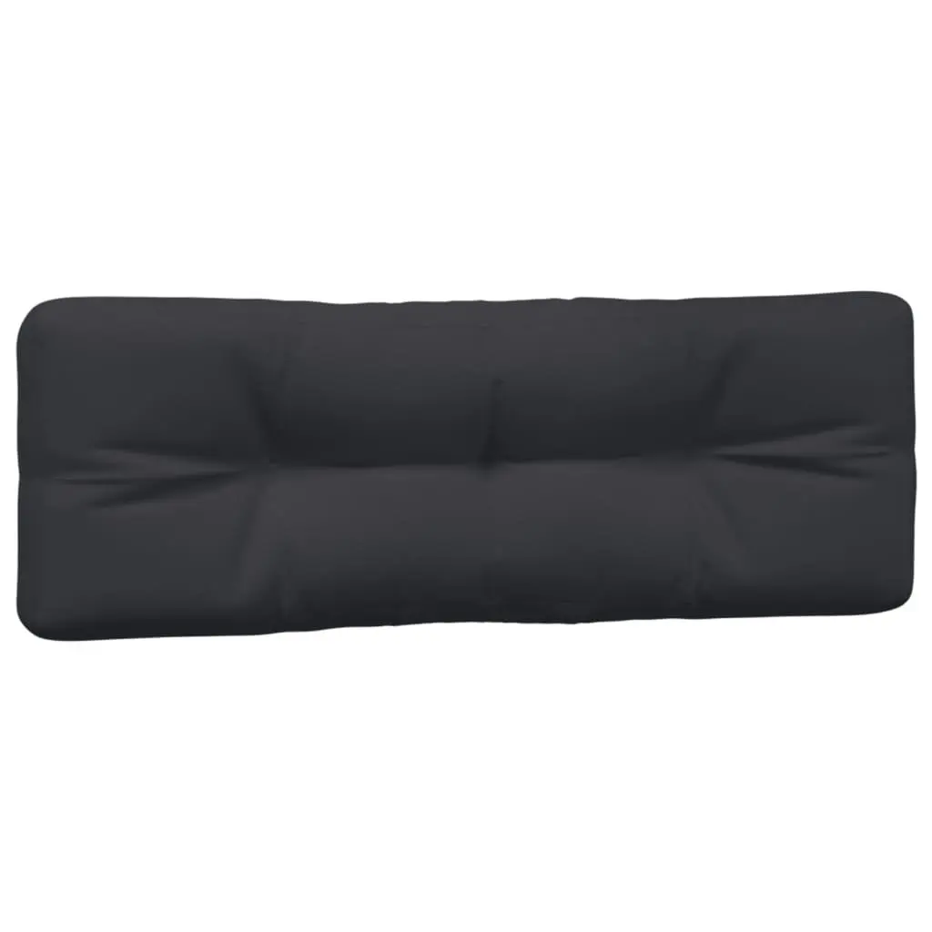 Outdoor Sofa Seat Pad Cushions Set 2 Pieces Black Durable Polyester Soft Filling