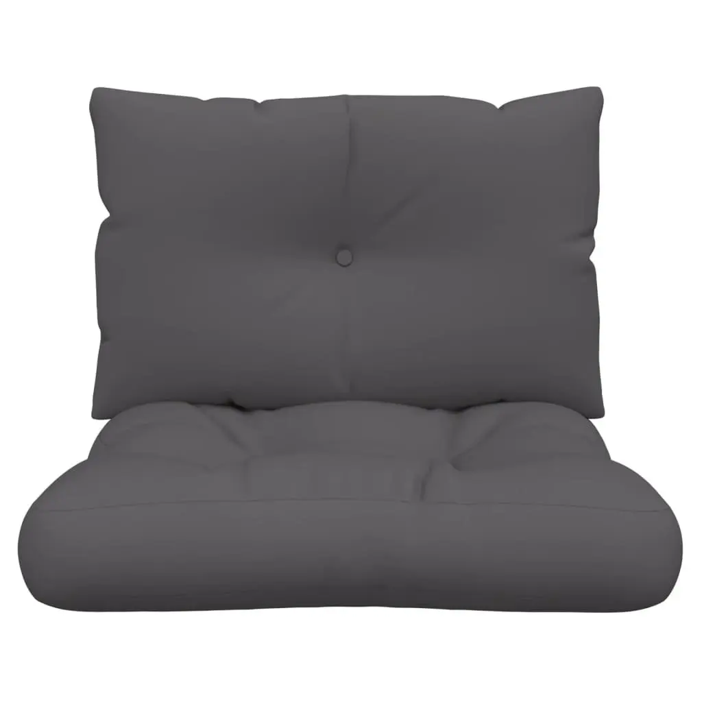 Pallet Cushions Polyester Fabric 2 pcs Anthracite Outdoor Garden Sofa Seat Pad