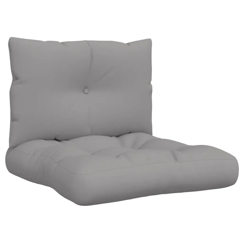 Pallet Cushions 2 Pieces Grey Outdoor Garden Sofa Pad Seating Decor Polyester