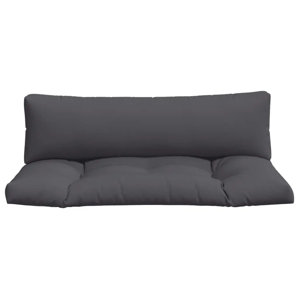 Cushions Polyester Anthracite 2 Piece Outdoor Garden Furniture Seat Pad