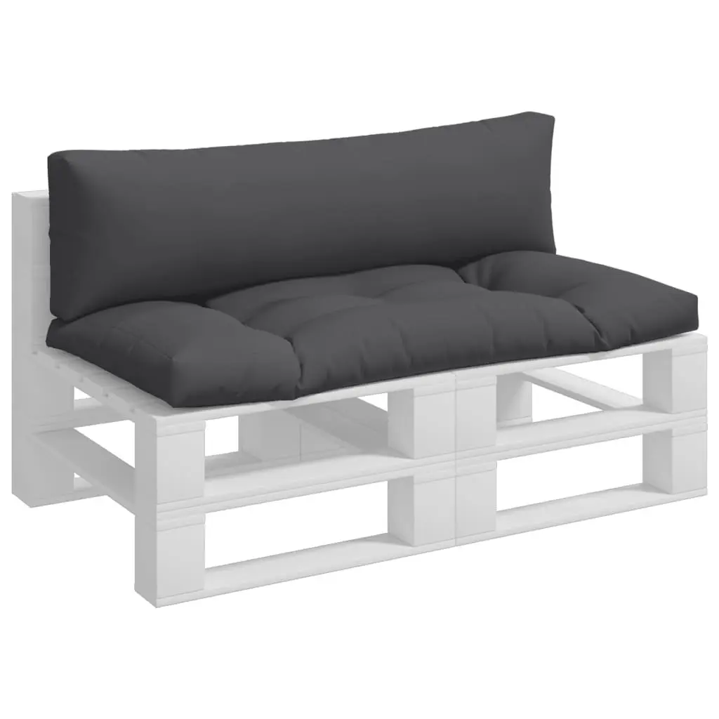 Cushions Polyester Anthracite 2 Piece Outdoor Garden Furniture Seat Pad