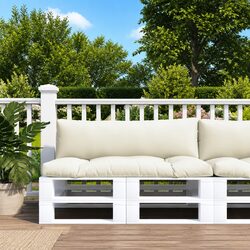 Pallet Cushions 2 Pieces Cream Outdoor Garden Seat Pad Furniture Cushion