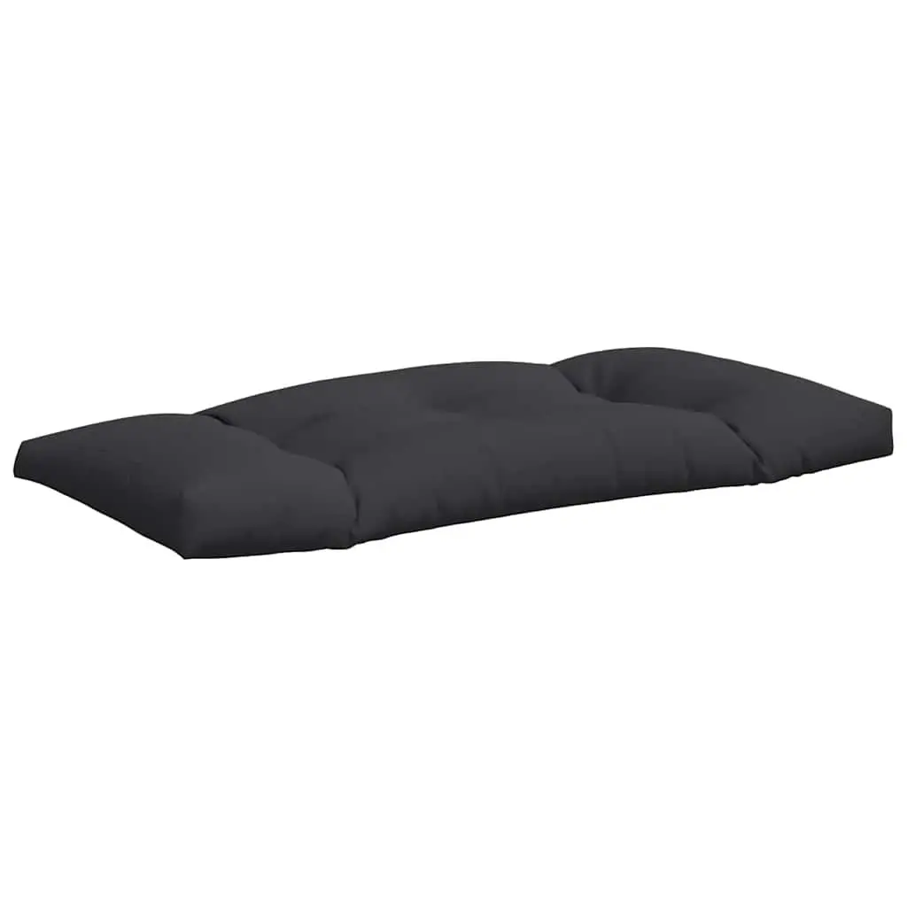 Pallet Cushions Black 2 Piece Indoor Outdoor Sofa Seat Pad Polyester Hollow Fibre Comfort Filling