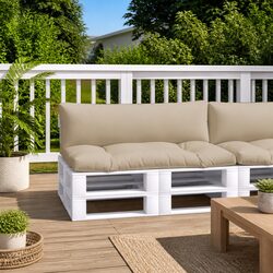 Practical Taupe Pallet Cushions 2 pcs for Your Home