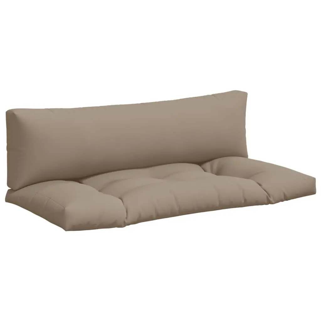 Pallet Cushions Polyester Fabric 2 pcs Taupe Outdoor Garden Furniture Seat Pad Soft Filling