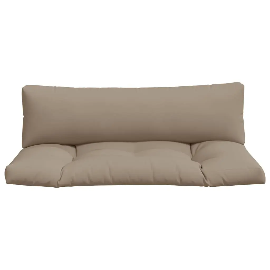 Pallet Cushions Polyester Fabric 2 pcs Taupe Outdoor Garden Furniture Seat Pad Soft Filling