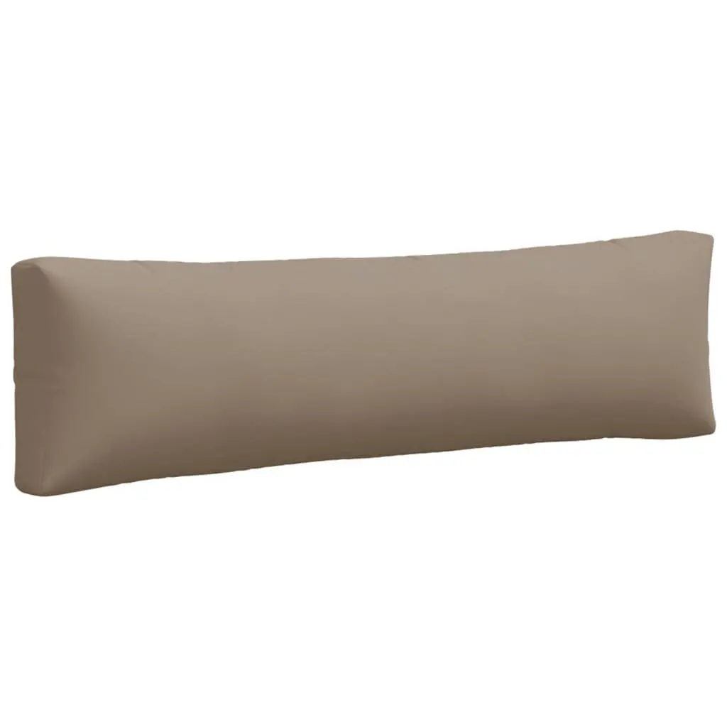 Pallet Cushions Polyester Fabric 2 pcs Taupe Outdoor Garden Furniture Seat Pad Soft Filling