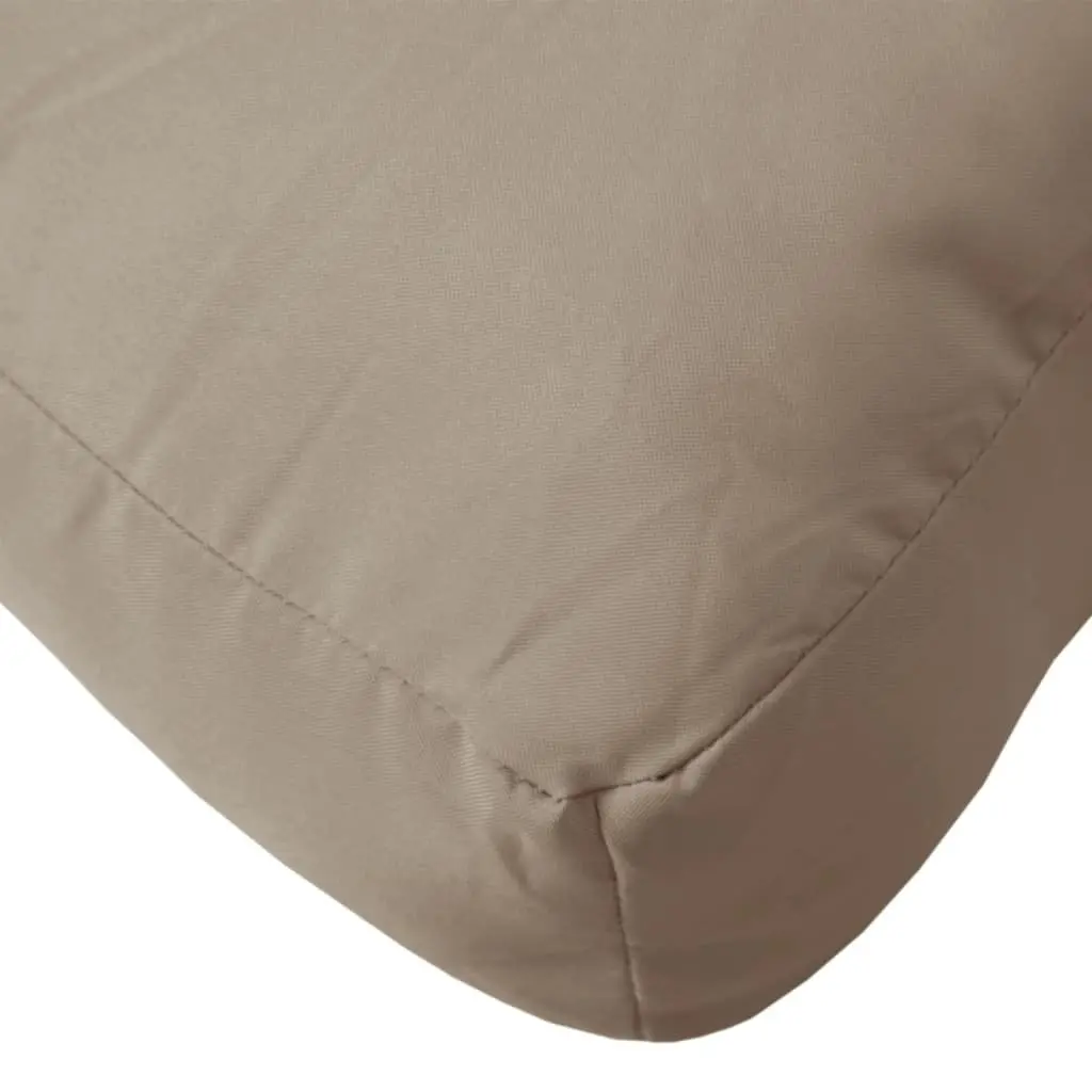 Pallet Cushions Polyester Fabric 2 pcs Taupe Outdoor Garden Furniture Seat Pad Soft Filling