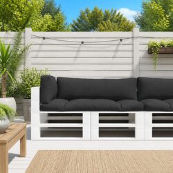 Versatile Black Pallet Cushions - 3 pcs for Your Home