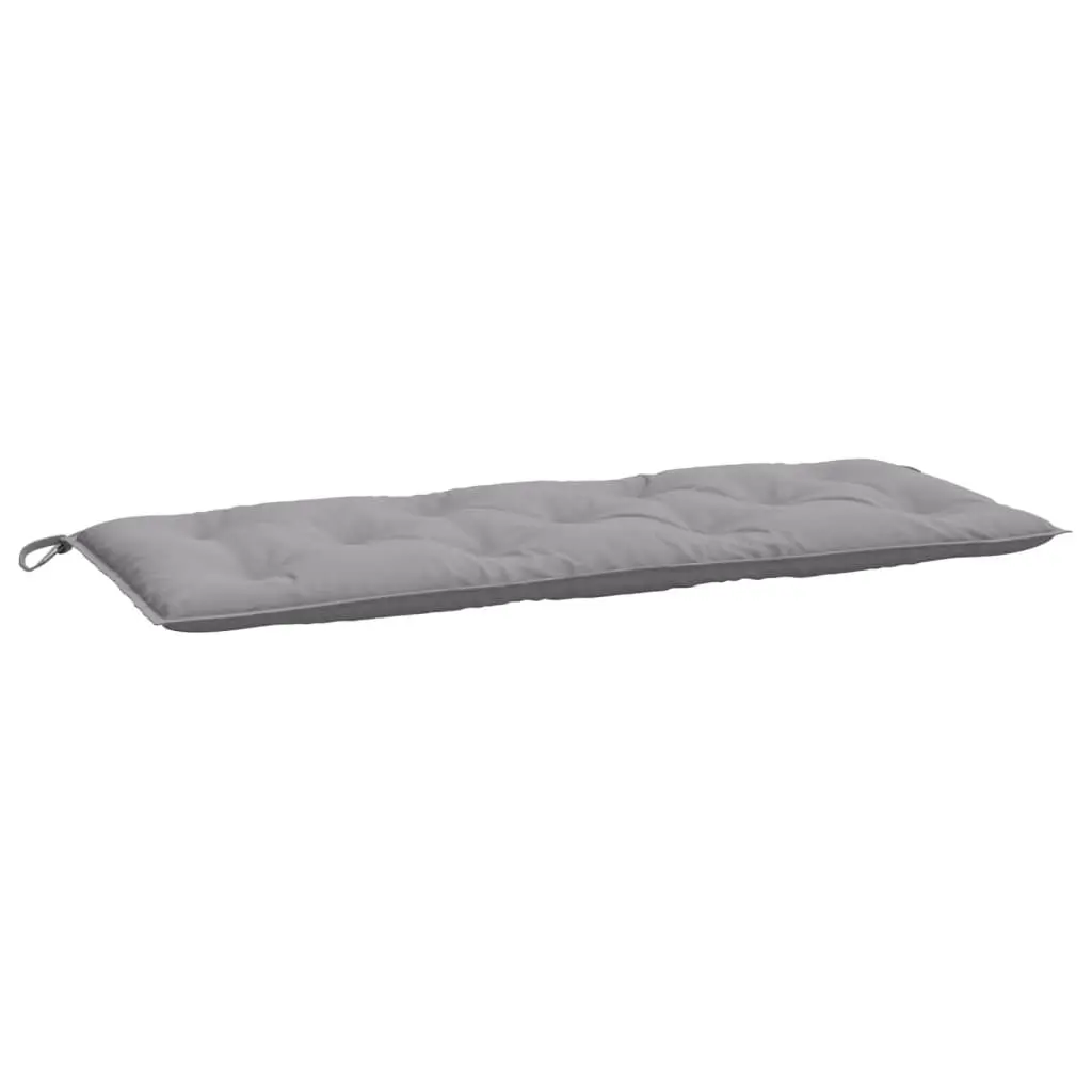 Outdoor Cushion Grey Oxford Fabric 120x50x7cm Water-Resistant Patio Seat Pad with Hollow Fibre Filling for Garden Bench