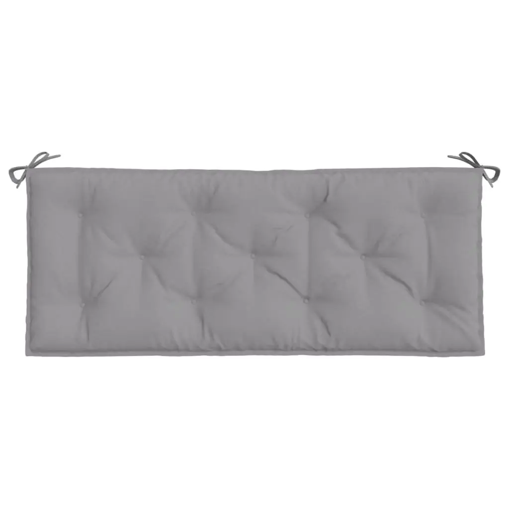 Outdoor Cushion Grey Oxford Fabric 120x50x7cm Water-Resistant Patio Seat Pad with Hollow Fibre Filling for Garden Bench