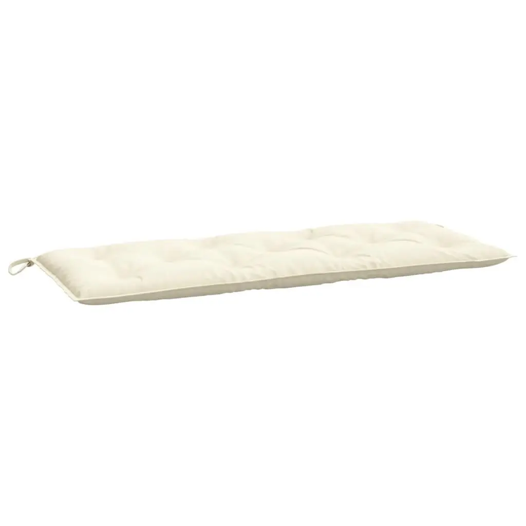 Outdoor Cushion Oxford Fabric Cream 120x50x7cm Soft Filling Non-Slip Ropes Garden Bench Patio Furniture