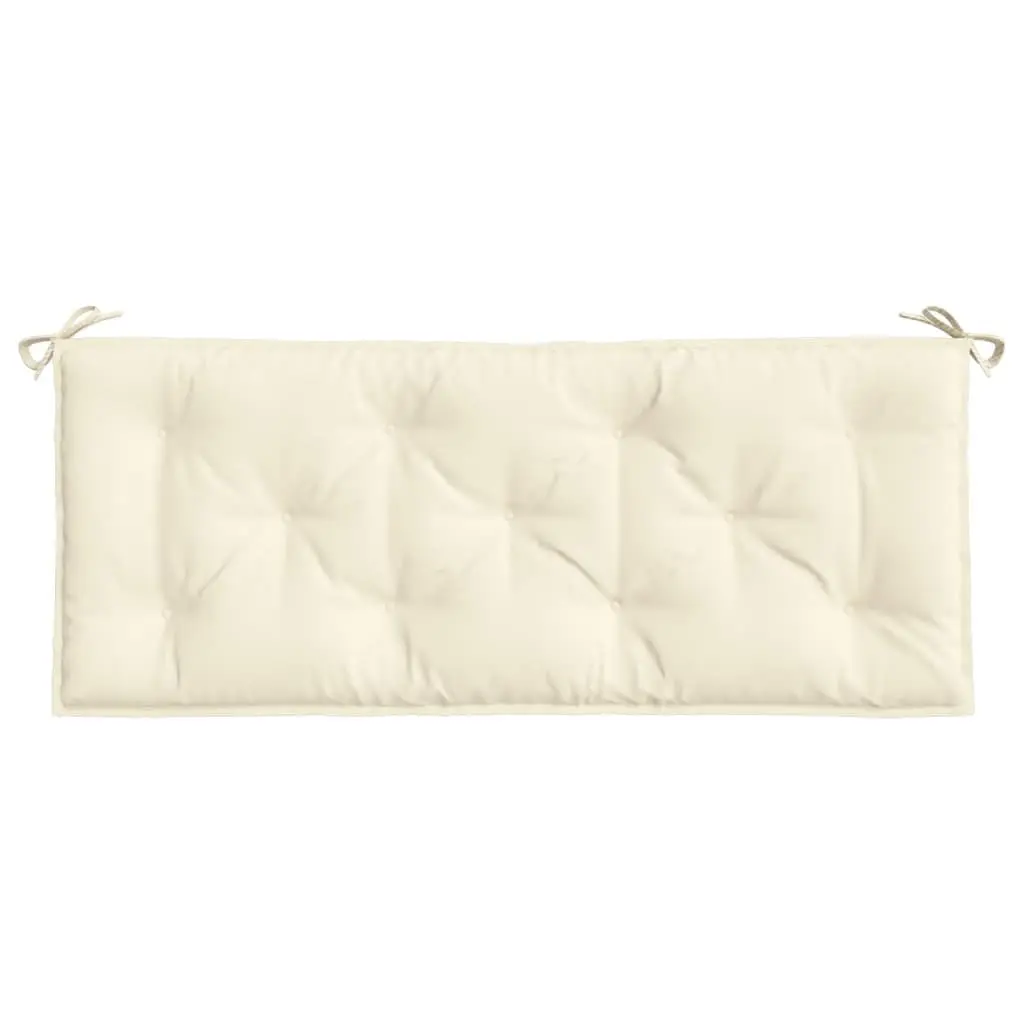 Outdoor Cushion Oxford Fabric Cream 120x50x7cm Soft Filling Non-Slip Ropes Garden Bench Patio Furniture