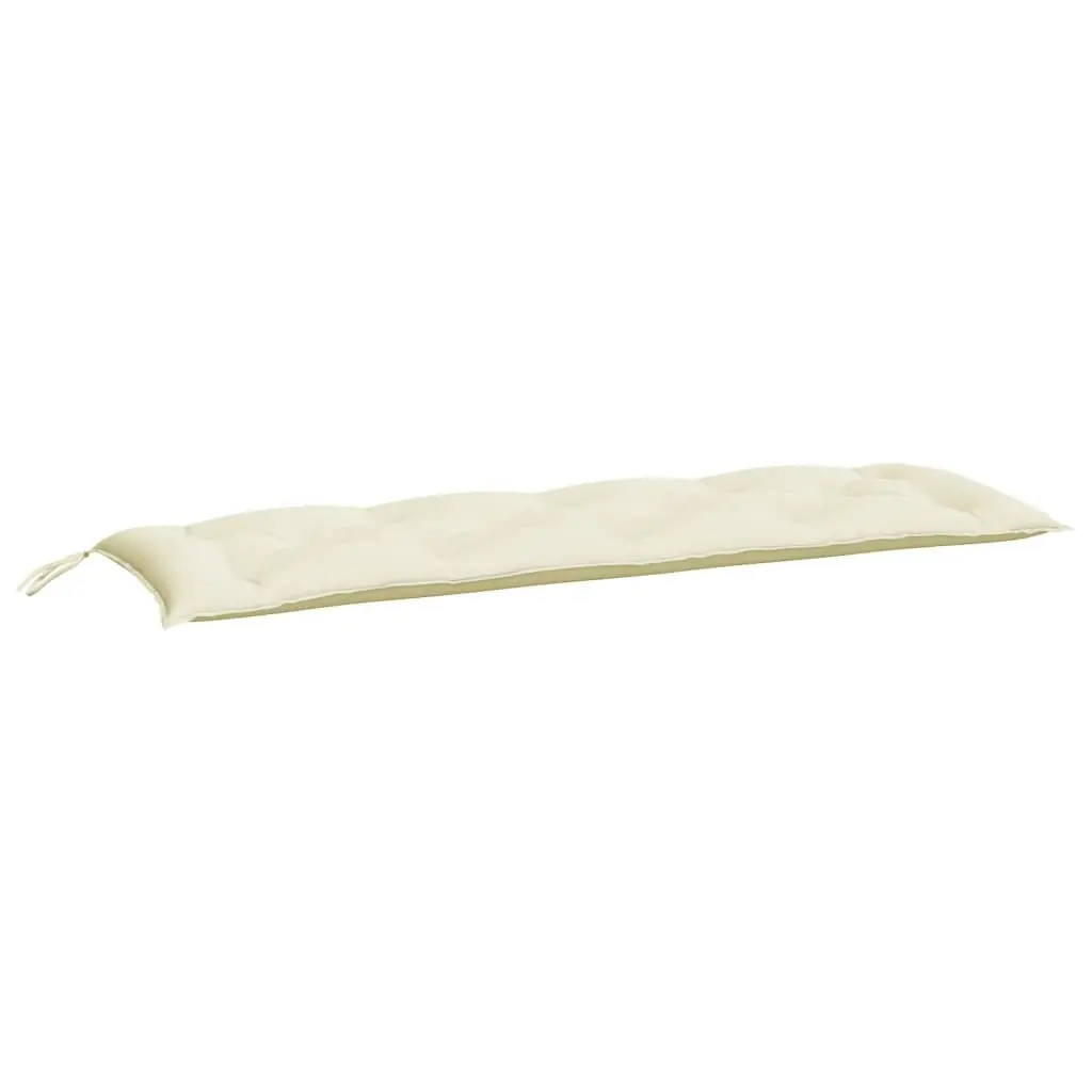 Garden Bench Cushion Water-Resistant Oxford Fabric 150 x 50 x 7 cm Cream