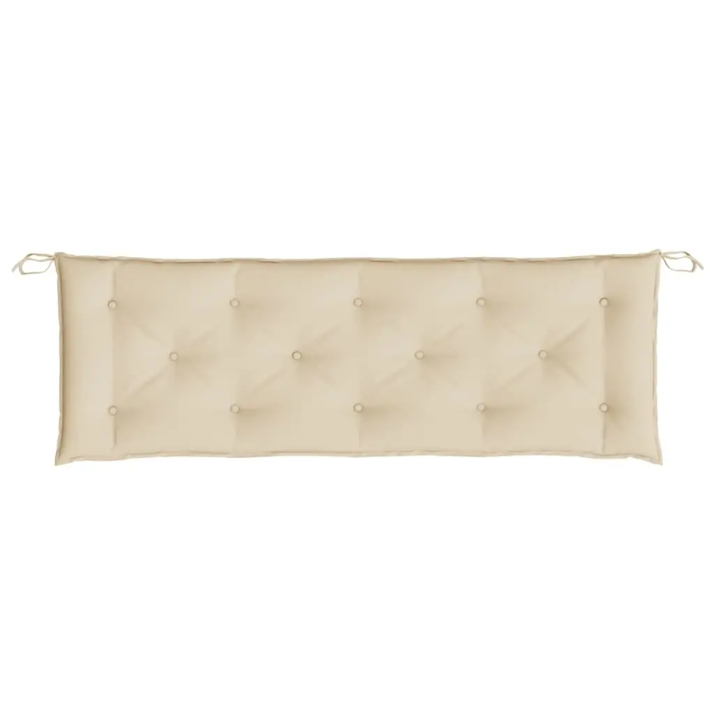 Beige Cushion for Garden Benches 150x50x7 cm
