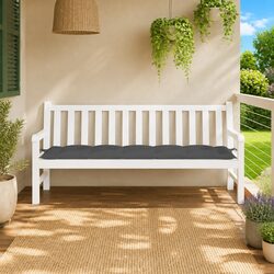 Practical Anthracite Garden Bench Cushion for Home Use 180x50x7cm