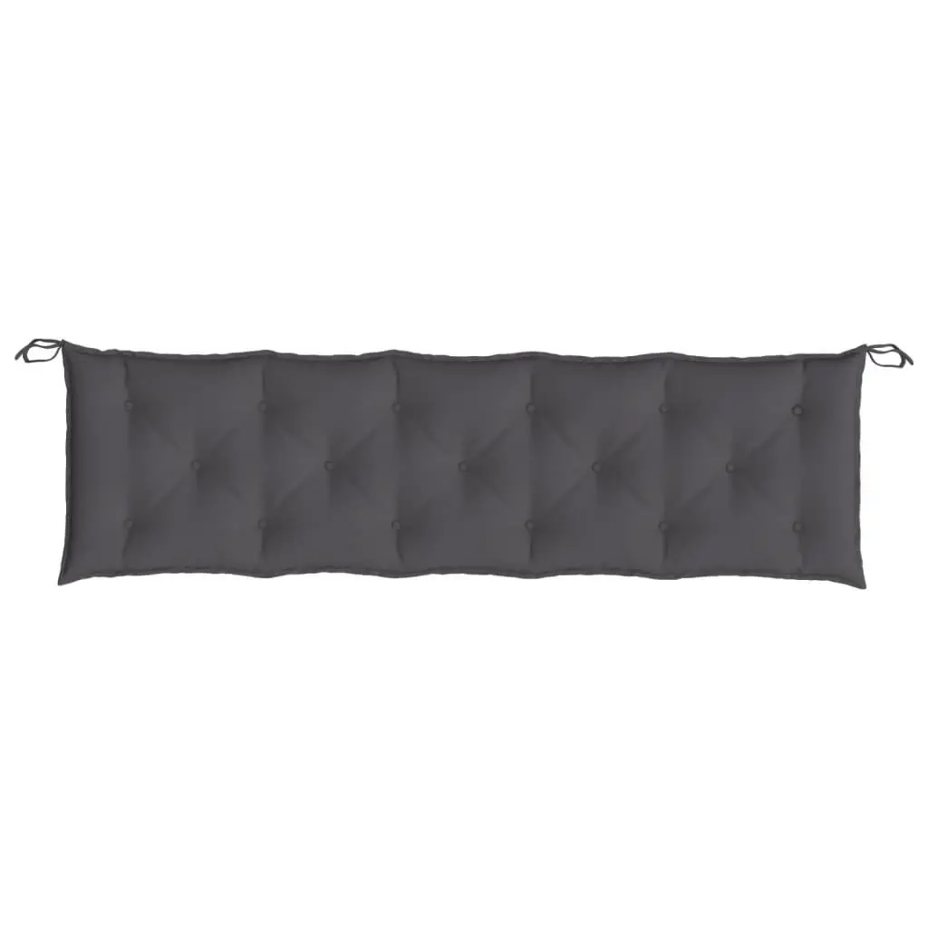 Anthracite Garden Bench Cushion for Home Use 180x50x7cm