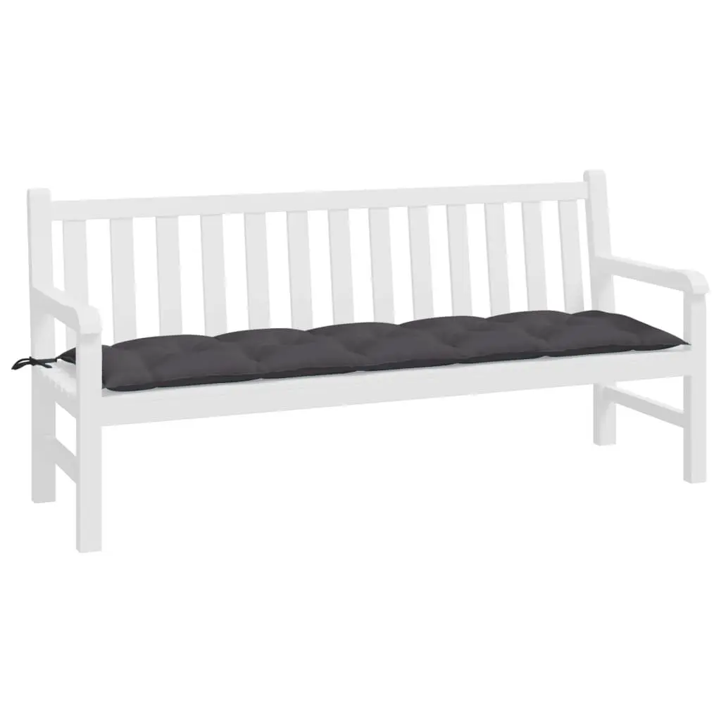 Anthracite Garden Bench Cushion for Home Use 180x50x7cm
