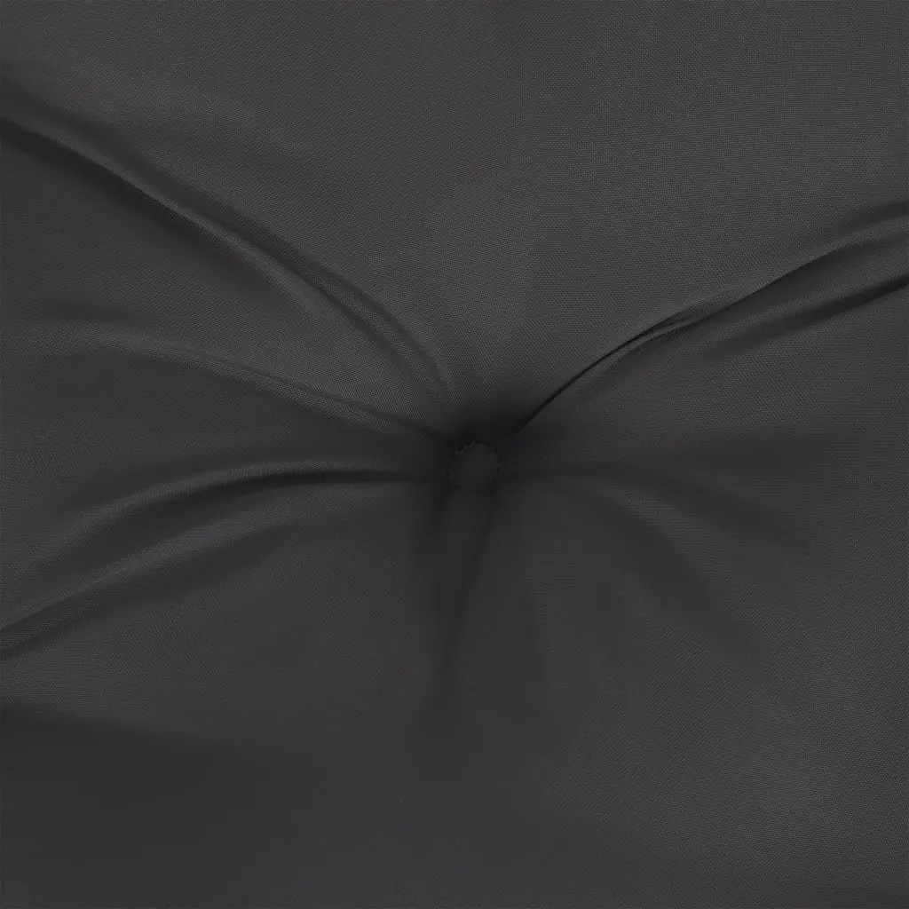 Black Garden Bench Cushion 200x50x7cm