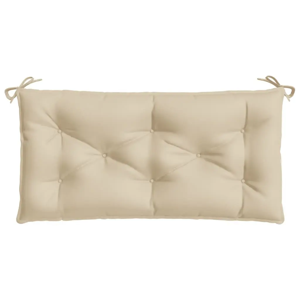 Outdoor Patio Seating Pads 2pcs Oxford Fabric Beige 100x50x7cm Garden Bench Cushions