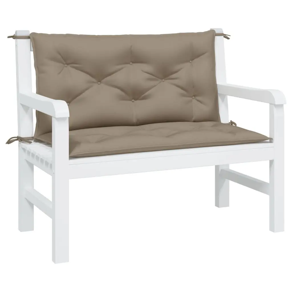 Garden Bench Cushions Oxford Fabric 100 x 50 x 7 cm Taupe 2 pcs Water Resistant