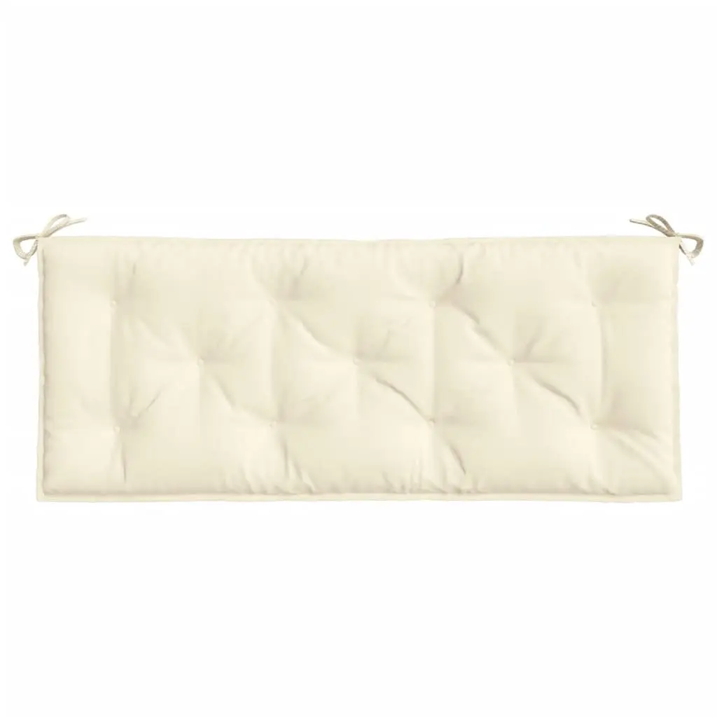 Outdoor Seating Pad Cushions Water Resistant Cream 2 Pack Oxford Fabric 120x50x7cm Durable Soft Filling