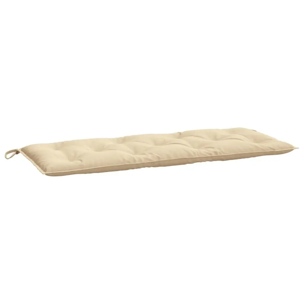 Outdoor Bench Cushions Oxford Fabric Beige 120x50x7cm 2 Pieces Durable Soft Filling