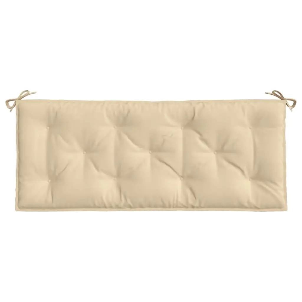 Outdoor Bench Cushions Oxford Fabric Beige 120x50x7cm 2 Pieces Durable Soft Filling